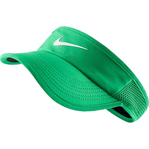 NIKE WOMEN'S Flex Fit FEATHER LIGHT VISOR (Spring Leaf GREEN/White)