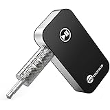 Bluetooth Receiver, TaoTronics Portable Wireless Audio Adapter with 3.5 mm Stereo Output (A2DP, Built-in Microphone) for Home Audio Music Streaming Sound System / Bluetooth Car Kits