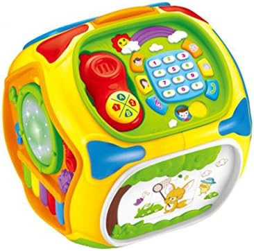 Musical Drums,KAWO Fantastic Multi-faceed House Dynamic Drumming Enlightenment Early Educational Toys with Light and Music Phone Keys