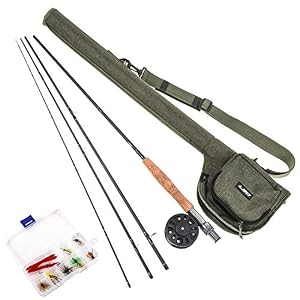 Lixada Canne à Pêche à La Mouche Et Moulinet Avec Sac De Transport – 2,7 M – Moulinet De Pêche Avec Ligne – 10 Mouches…