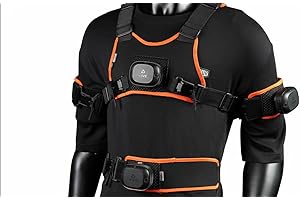 Adjustable Full Body VR Tracker Strap Set with Magnetic Buckle & Power Bank Pocket – Compatible with ¼-Inch Screw Trackers, I