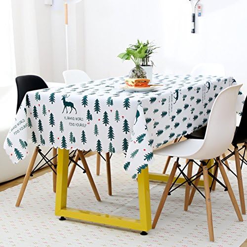 Nordic waterproof and oil-resistant table cloth,Non-washing and ironing garden tea table cloths,Plastic table cloth tablecloth pvc desk mat-F 90x140cm(35x55inch)