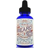 Beard Oil and Conditioner for Growth - Sandalwood Scent 100% Organic, Natural and Best for Softening, Control Dandruff and Stop the Itch, 1 OZ