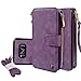Galaxy S8 Case, CORNMI Wallet Case 14 Card Slot Wristlet Replacement Shoulder Strap Flip Stand Leather Zipper Purse Detachable Magnetic Case For Galaxy S8 5.8