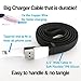 Iphone 5 6 7 Charger Lightning Cord. Only Big Fat Super Cable 2.0 High Speed Charge USB Data Sync Cable in Black. Best Warranty...