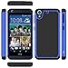HTC Desire 626 / 626s Case, LK [Shockproof] Hybrid Dual Layer Armor Defender Protective Case Cover for HTC Desire 626 / 626s (Blue)