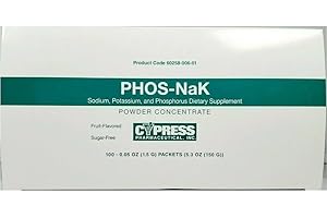 MCK27102700 - Cypress Pharmaceutical Phos-NaK Dietary Supplement Sodium / Potassium / Phosphorus 160 mg - 280 mg - 250 mg Unit Dose, Oral Powder Concentrate Packet Fruit Flavor