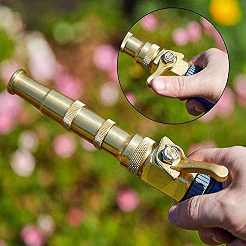 Gimiton Heavy Duty 3/4" Brass Shut Off Valve Garden Hose Connector, Water Shut-Off Ball Valve Standard 3/4'' Thread Connector Industrial, Garden Hose Connector