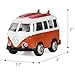iPlay, iLearn Surf Van with Surfboards on Top in Die Cast Metal Pull Back Play Toy Vehicles with Lights and Sounds (Orange)