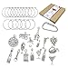Gnollko 16pcs PVC Wine Glass Charms,Funny Wine Charms Marker Tags Identifiersfor Stem Glasses