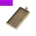 AKOAK 10 Pieces 25mm X 50mm Antique Bronze Rectangle Pendant Trays Pendant Blanks Cameo Bezel Settings for Photo Charm,Cabochon and Jewelry Making