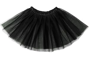 TWINKLEDE Women Tutu Skirt Classic 4 Layered Tutus Elastic Tulle Costume Skirts for Adult and Teen Girls