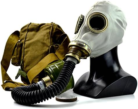 Genuine Original Soviet Russian gas mask GP-5 with black hose Surplus USSR face mask (Large)