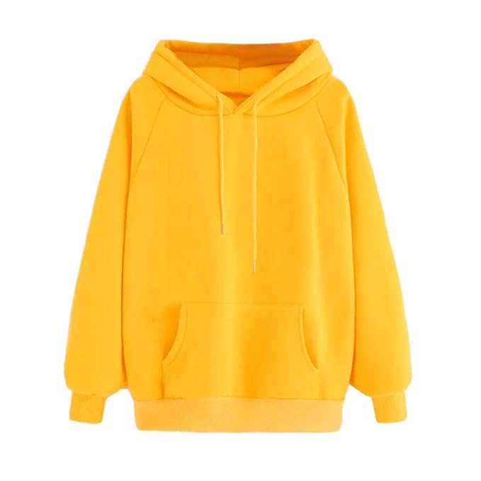 TWIFER Frauen Langarm Bluse Hoodie Sweatshirt mit Kapuze Pullover mit Tasche Tops