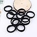 Hair Band Ties for Kids, 100PCS Elastic Cotton Seamless 8MM Thick Hair No-Damage Band Ponytail Holders Scrunchie Perfectly for Girls & Ladies by FIXBODY (Black)