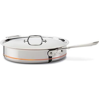 All-Clad 6405 SS Copper Core 5-Ply Bonded Dishwasher Safe Saute Pan / Cookware, 5-Quart, Silver