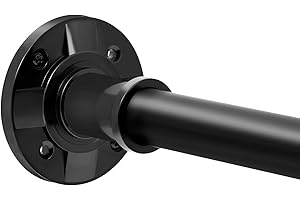 DWELSPIRE Closet Rod Matte Black, 30 to 40 Inch Industrial Adjustable Closet Rods for Hanging Clothes Heavy Duty Closet Hanging Rod Metal Closet Poles for Wardrobes