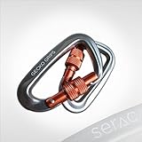 #1 Serac Ultra Strength Locking Carabiners x2 (up to 5KN, that’s 1100 lbs of force!) Perfect for Serac Classic Single or Sequoia Double hammocks - Made from Ultralight Aircraft Grade Aluminum – Orange