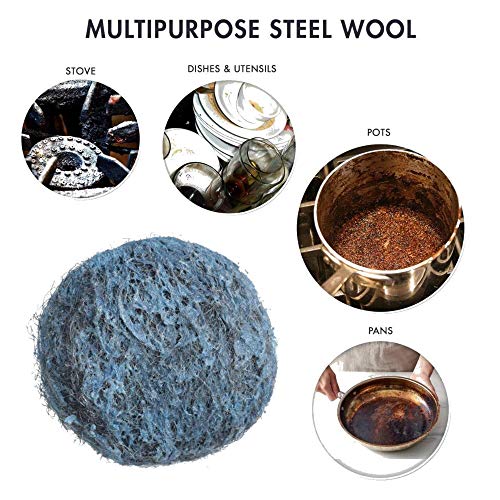 18 Pack Steel Wool Soap Pads by SCRUBIT Metal Scouring Cooktop