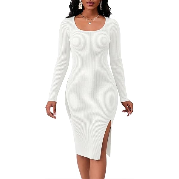 Amazon.com: Beyove Womens Long Sleeve Bodycon Dress Sexy Sweater Dress  Petite Winter Dress 2025 Fall Outfits Red : Clothing, Shoes & Jewelry