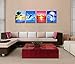 youkiswall art Seaview Modern dolphins Giclee Canvas Prints Artwork Contemporary Landscape Sea Beach Pictures to Photo Paintings on Canvas Wall Art for Home Decorations Wall Decor 4pcs/set