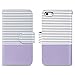 ULAK iPhone SE Case, iPhone 5S Case, iPhone 5s/5/SE Wallet Case, Fashion PU Leather Magnet Wallet Flip Case Cover with Built-in Credit Card/ID Card Slots for 5 5s SE,Minimal Stripe Purple