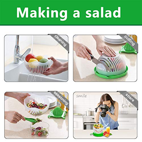 Salad Cutter Bowl,Fruit Vegetable Cut Set,Upgraded Juice Making and Salad Make,Salad Chopper Bowl Fresh Salad Slicer FDA-Approved