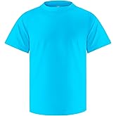 Boys Rash Guard Short Sleeve Swim Shirt UPF+ 50 Rashguard for Toddler Teens Water Sun Shirts Swim Wear Quick Dry