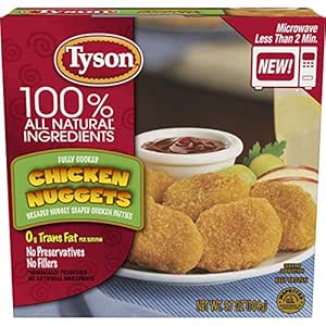 Tyson Fully Cooked Chicken Nuggets, 3.7 oz. (Frozen ...