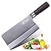 WALLOP Meat Cleaver Knife - Combines 67 Layers Japanese Damascus Blade & German HC Stainless Steel Kitchen Knife, Chinese Chef Chopping Knife,Non-Slip Ergonomic Wenge Wood Handle - Rock Series - 7.5''