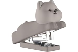 Honagu Cartoon Mini Silicone Stapler with Staples, 35 Sheet Capacity, Cartoon Stereo Modelling, Gift for Student or Office Us