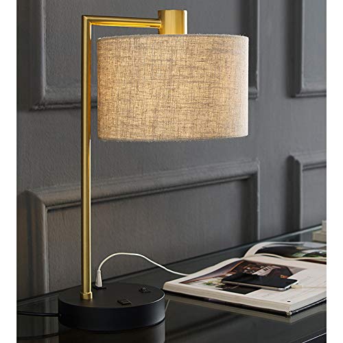 Buy Spclsim Modern Desk Table Lamp with USB and AC Power Outlet in Base