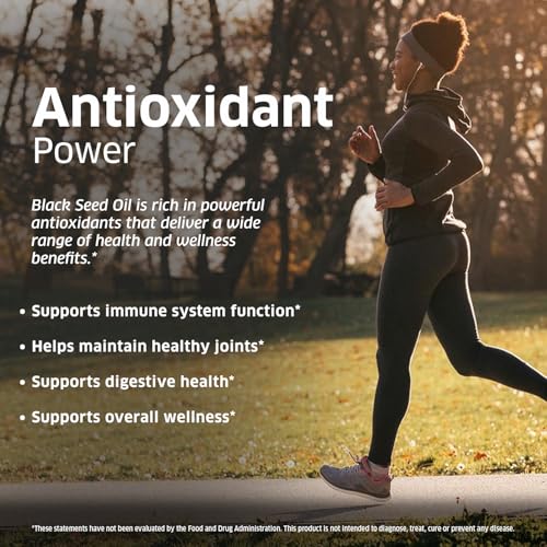 ORZAX Black Seed Oil Capsules, 90 Days Supply, 2% Thymoquinone, Non-GMO, Gluten Free, Cold Pressed Black Cumin Pills, Nigella Sativa Supports Immune System, Joints, Hair Growth, Skin