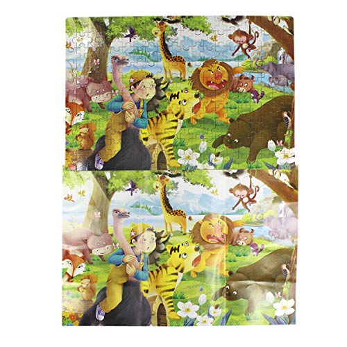 100/200 Pieces Kids Wooden Jigsaw Puzzle, Kids Educational Puzzles Toys to Develop Dexterity and Problem Solving, with a Storage Box