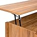 Best Choice Products Wooden Lift Top Coffee Table, Multifunctional Accent Furniture for Living Room, Décor w/Hidden Storage, Display Shelves - Brown