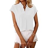 GIBZ Sleeveless Shirt Women Stand-up Collar Casual Top Loose Chiffon Shirt