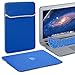 GMYLE Frosted Hard Case with Sleeve, Silicon Keyboard Skin and Clear Screen Protector for MacBook Air 13 Inch (Model - A1369/ A1466), Blue