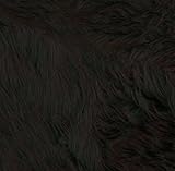 Shannon Faux Fur Luxury Shag Black Fabric By The Yard
