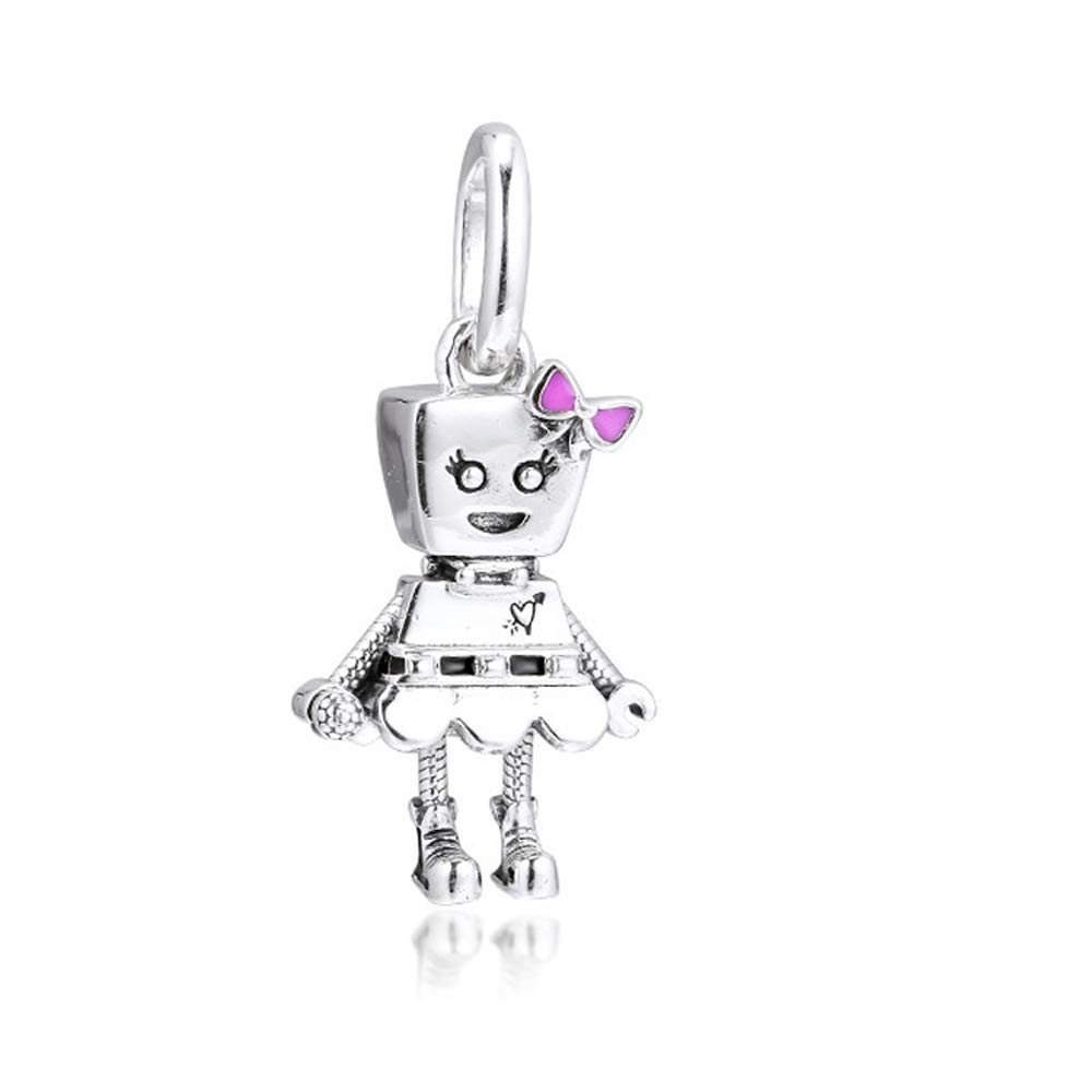 PANDOCCI 2019 Autumn Bella Bot Punk Band Dangle Bead 925 Silver DIY Fits for Original Pandora Bracelets Charm Fashion Jewelry