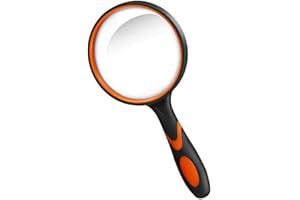 Magnifying Glass 20x Handheld ding Magnifier - 100mm Large Magnifying Lens with Soft Handle for Book Newsper ding,and Hobby O