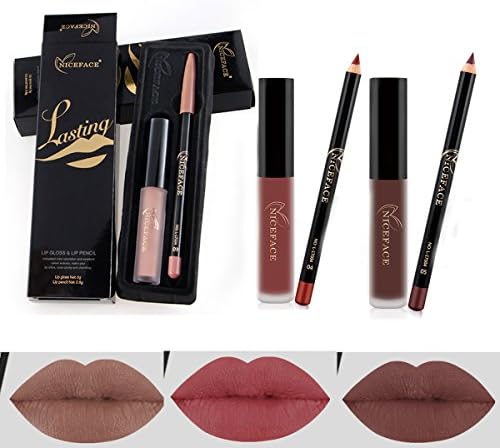 SHERUI 3PCS of 3 Colors Madly MATTE Lipstick Non-stick Cup Waterproof