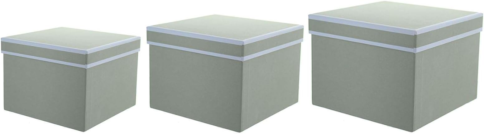Square Matt Florist Flower Hat Boxes Set of 3 Grey (4650)