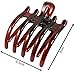 Mokale 2 PCS Large Plastic Non-slip Hair Claw Clips for Women/Girls/Lady (Coffee)