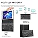 iPad Keyboard Case for iPad 2018(6th Gen),iPad Pro 2017 (5th Gen),iPad Pro 9.7,iPad Air 2 and iPad Air, Slim PU Leather Folio Cover, 7 Color Backlit Keyboard, Auto Wake/Sleep, Black