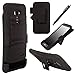 LG G Flex, LG Flex, E LV LG G Flex D340/D959 / D950 / LS995 Impact Resistant Hybrid Armor Shell Holster Case with Kickstand and Belt Swivel Clip for LG G Flex D340/D959 / D950 / LS995 + 1 Stylus and 1 Microfiber Digital Cleaner - Black