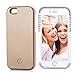 Selfie Light iPhone 6/6s Case, Gemwon Increase Facial Light, Protective Shell Durable LED Illuminated Flashing Light Selfie Cover for iphone 6/6s (Gold)