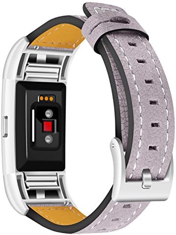 Watch Strap for Fitbit Charge 2, BTChoice Leather Replacement Band Bracelet Wristband for Fitbit Charge 2 Heart Rate Tracker