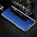 ISADENSER Huawei Mate 20 Pro Case Cover Luxury Design View Flip Plating Mirror Makeup Glitter Slim Wallet Shockproof Full Body Protective Case Cover for Huawei Mate 20 Pro Mirror Blue