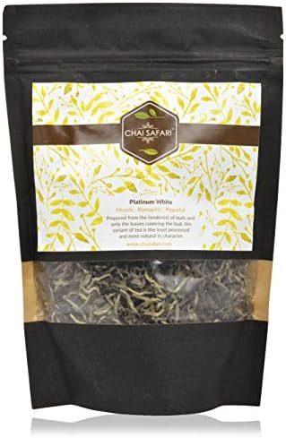 ChaiSafari Platinum White Tea, Fresh from The Estates, 25 Cups