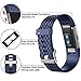 iGK Replacement Bands Compatible For Fitbit Charge 2 Bands, Adjustable Replacement Bands with Metal Clasp Compatible For Fitbit Charge 2 Wristbands Special Edition Navy Small